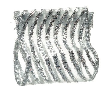 Silver Glitter Organdy