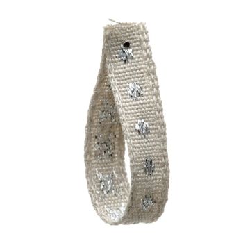 Silver Natural Metallic Linen