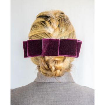 Wine Velvet Coco Bow