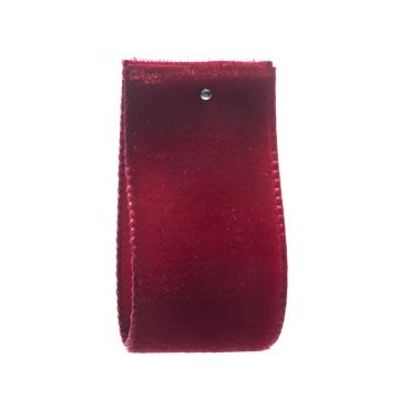 Dark Red Single Sided Velvet Ribbon