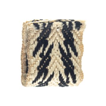 Ecru Black Cotton Jacquard