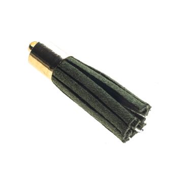 Leaf Green Suede Tassel