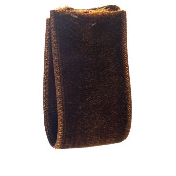 A Brown Double Sided Rayon Velvet Ribbon - V V Rouleaux colour Mole Heap