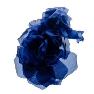 Pitch Blue Silk Rose