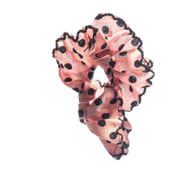 Vintage Blusher Spotted Frilled Ribbon