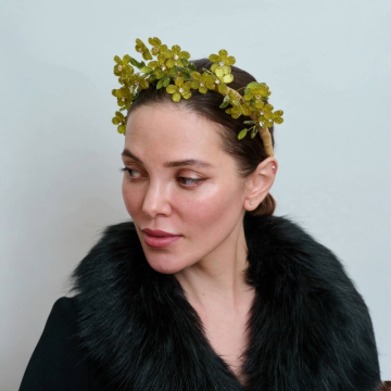 Green Party Time Flower Headband