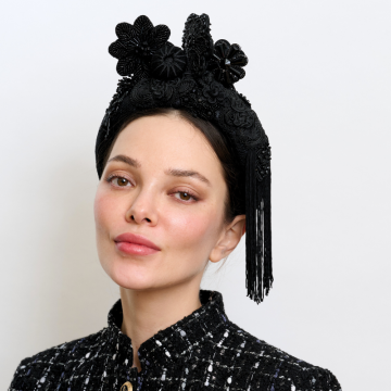 Black Passementerie Headband
