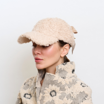 Barley Dust Lamb Wool Jockey Cap