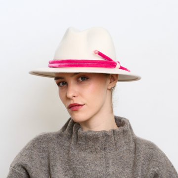 Lily of the Valley and Sissinghurst Pink Marble Bead Trilby