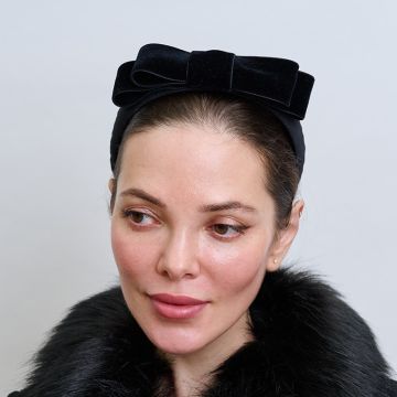Black Velvet Bow Headband