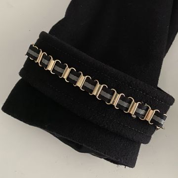 Black Grey Ribbon Chain