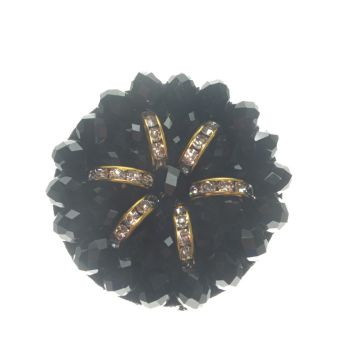 Black Bead Brooch