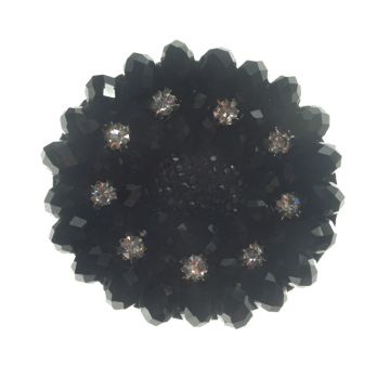Black Bead Brooch