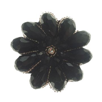 Black Beaded Flower