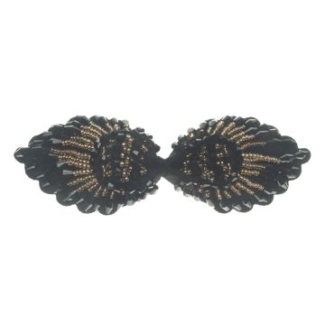 Black Beaded Frogging