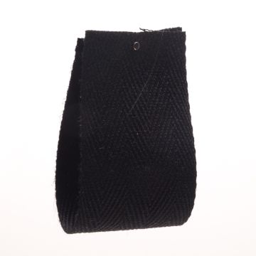 Black Cotton Herringbone