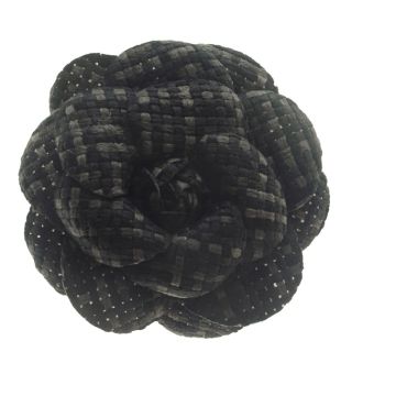 Black Flower Brooch