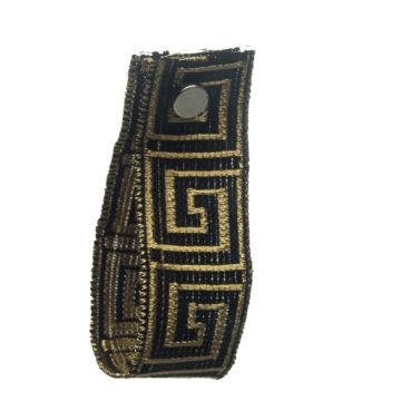 Black Gold Greek Key