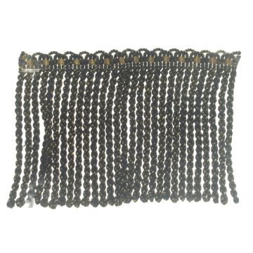 Black Gold Metallic Twisted Bullion Fringe