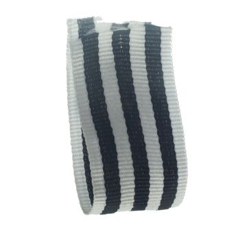 Black White Striped Grosgrain