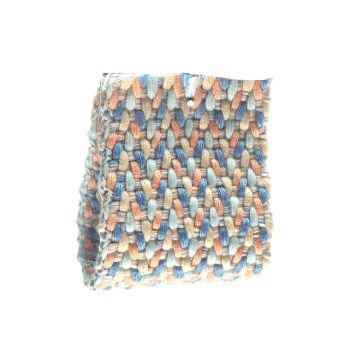 Blue Ecru Pink Jacquard