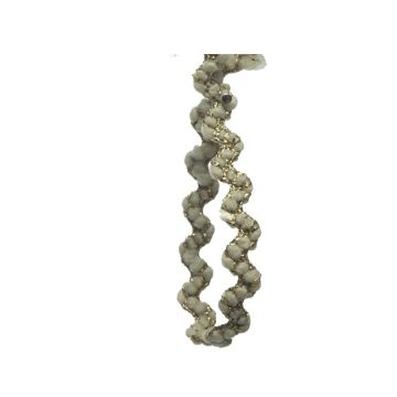 Clotted Cream Metallic Ric Rac