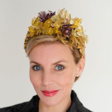 Golden Coco Acrylic Flower Headband