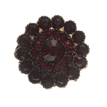 Dark Amaryllis Flower Brooch