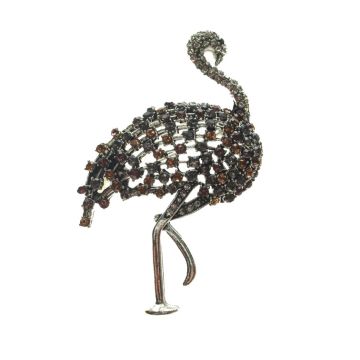 Flamingo Diamante Brooch
