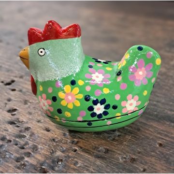 Flirtatious Spring Hand Painted Chicken Box