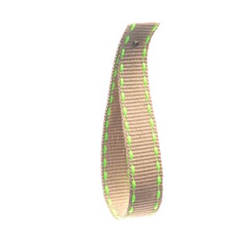 Fluro Green Stitched Edge Grosgrain