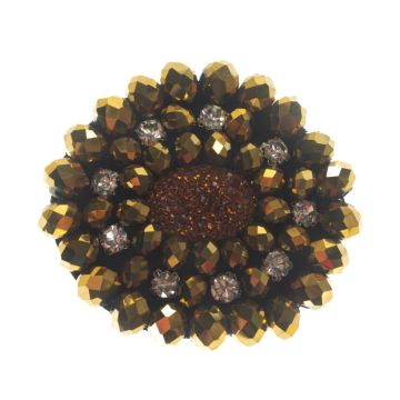 Gold Bead Brooch