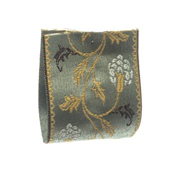 Grey Squirrel Embroidered Trimming Braid
