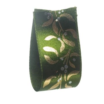 Leaf Green Mistletoe Satin