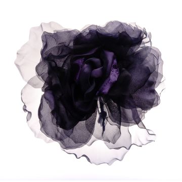 Liberty Iris Giant Organza & Velvet Rose