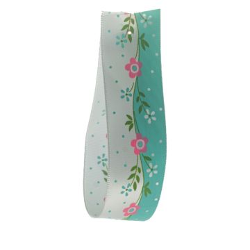 Light Aquamarine Flower Satin