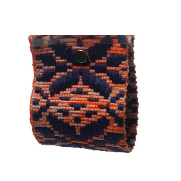 Orange Dark Purple Jacquard