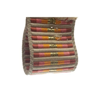 Orange Pink Gold Lurex Jacquard