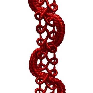 Post Box Red Scroll braid