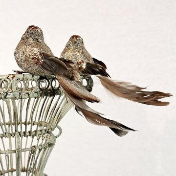 Silver Glitter Bird