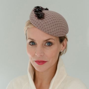 Vintage Pink Veiled Felt Percher