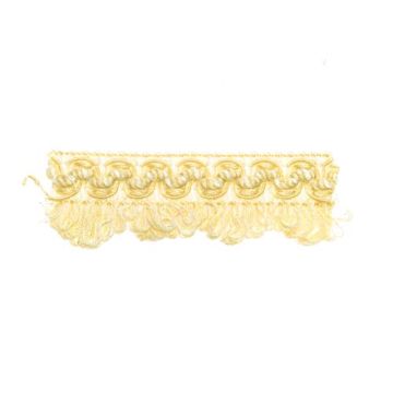 Clotted Cream Bin End Looped Fringe