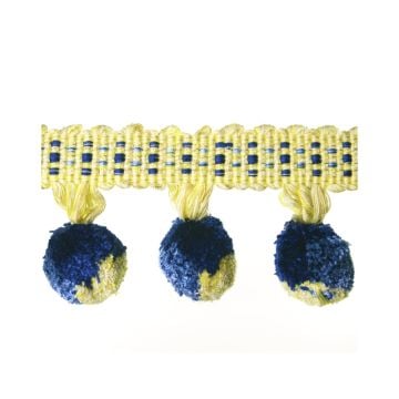 Blue and Gold Pom Pom Fringe