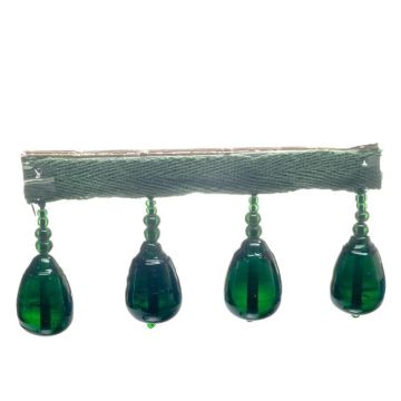 Deep Forest Single Pear Drop Bead