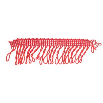 Post Box Red Looped Fringe