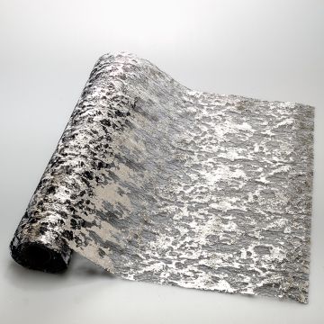 Black Silver Table Runner