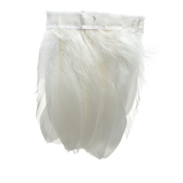 White ostrich feather fringe online