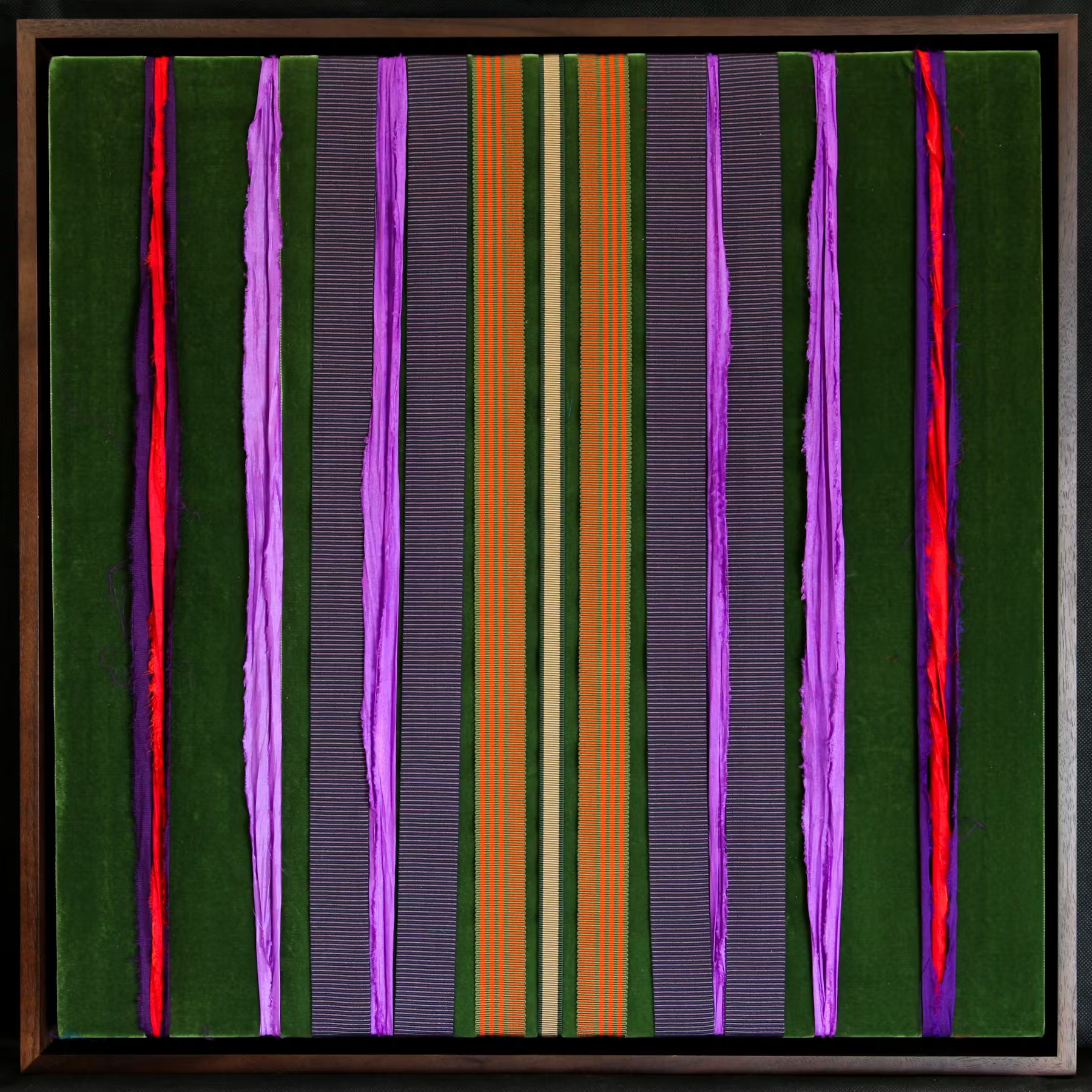 Leaf Green Striped grosgrain