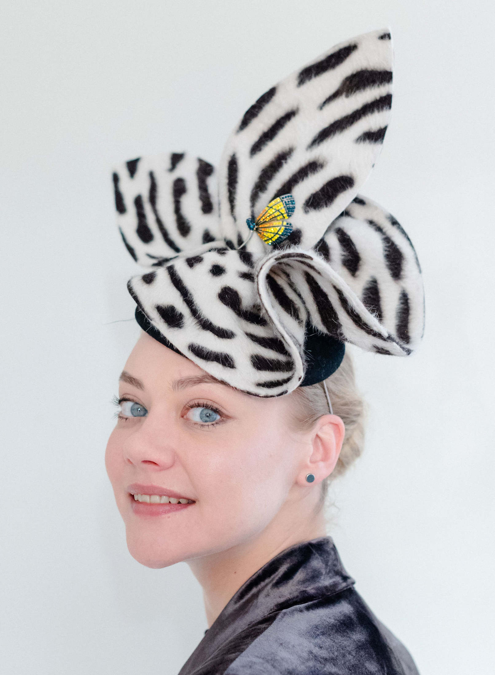 V V Rouleaux Winter Wedding Hat