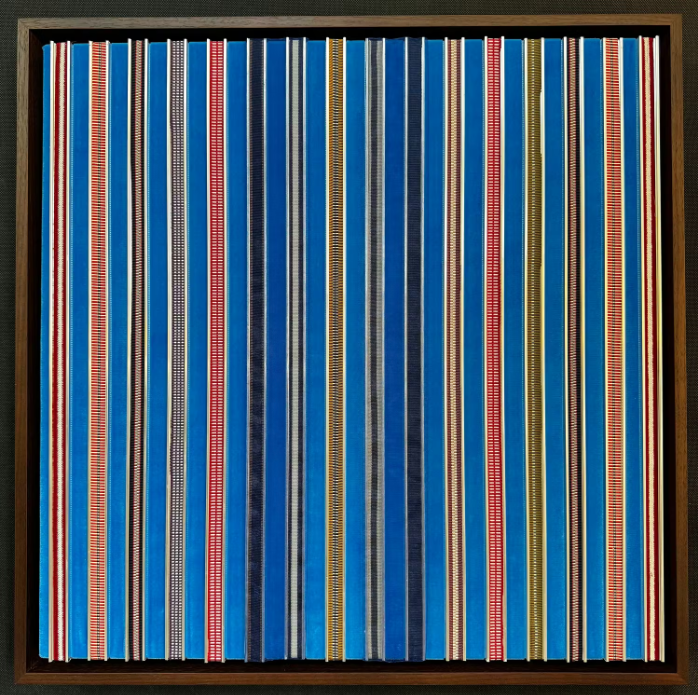 Leaf Green Striped grosgrain